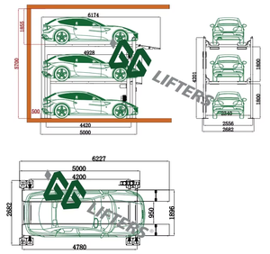 Sollevatore per auto in vendita i nostri ascensori idraulici auto Garage Stacker 3 livelli verticale parcheggio ascensore - Product Image 4