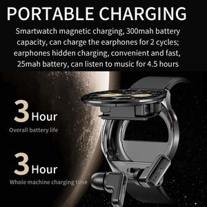 IP67 Không Thấm Nước Thông Minh Đồng Hồ T97 Bt Tai Nghe Không Dây Earbuds Giảm Tiếng Ồn Theo Dõi Sức Khỏe Cho Nam Giới Phụ Nữ La Bàn Chức Năng - Product Image 3