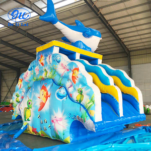 Grand toboggan aquatique gonflable mobile pour enfants, équipement de parc aquatique extérieur, défi aquatique pour <span class=keywords><strong>piscine</strong></span>, fabricant - Product Image 2