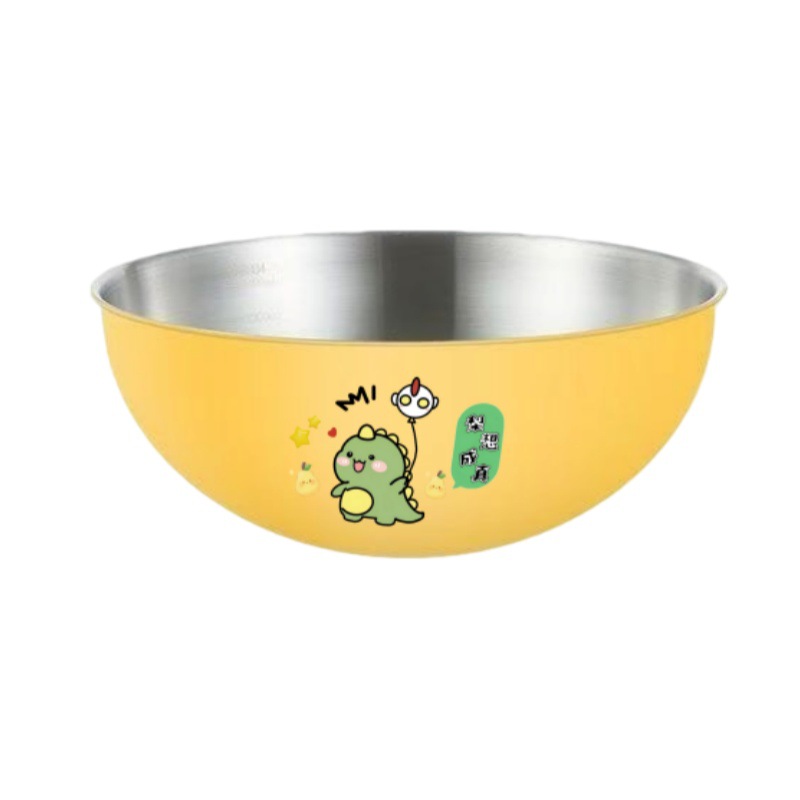 Ensaladera amarilla de 17 cm [Dinosaurio verde]