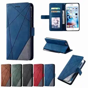 Luxury retro clamshell PU leather wallet mobile phone holder cover for HTC bracket insert card protection case for Iphone 13mini