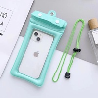 Pochette de téléphone gonflable sérigraphiée, épaissie, étanche et résistante à l'eau, flottante pour le rafting, la natation et les activités de plein air