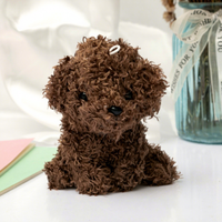 Adorable Peluche Chiot Brodé Réaliste avec Fonction Anti-Stress, Tissu Polyester Ultra Doux pour Enfants, Décoration Maison, Cadeau