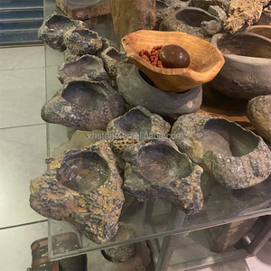 Mini jardin super miniature, bol en pierre naturelle pour bonsaï, art du penjing, <span class=keywords><strong>micro</strong></span>-pot paysager, pot de fleurs, jardinières - Product Image 4