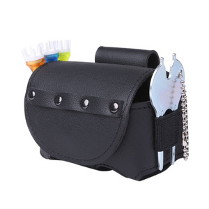 Sac à balles de golf créatif en cuir à porter à la taille, lot de 2, sac d'accessoires de golf, logo imprimable. - Product Image 2