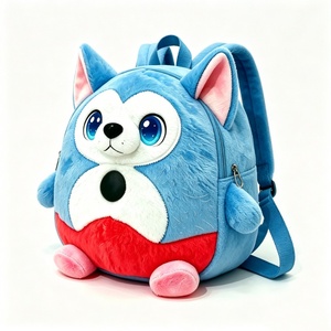 Mochila Escolar de Peluche Personalizada con Diseño de Husky Suave y Adorable, Regalo de Mochila de Peluche con Personaje de Husky, Mochila Escolar de Peluche de Husky para Preescolar - Product Image 6
