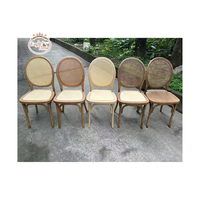 Chaises de mariage empilables de style français européen, dossier rond, luxe, chaise Louis pour hôtel, banquet de mariage