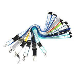 Wholesale Custom Woven Nylon Lanyard Black Cartoon Polyester Ribbon Custom Neck Accessory