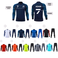 Setelan Training Fitness Gym Grosir Kustom Pria Dua Potong, Jaket Zip dan Celana Jogging untuk Pria