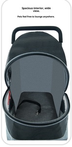 高品質で安全な折りたたみ式4輪ペット用ベビーカー、高級屋外防水、洗える、耐久性、防風、航空機対応 - Product Image 5