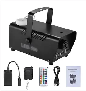 Remote controlled LED 400W/500W RGB full-color smoke machine stage light 2 in1 for bar wedding KTV room