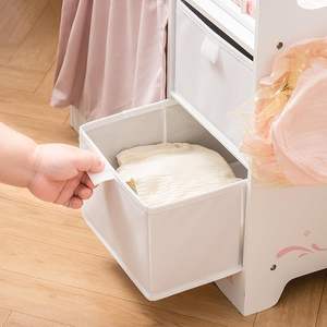 <span class=keywords><strong>Lit</strong></span> superposé en bois pour poupée avec rangement et literie rose pour meubles d'enfants - Product Image 2