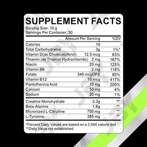 JBY Meilleure vente de <span class=keywords><strong>booster</strong></span> d'énergie naturel avec des acides aminés et des électrolytes pour une performance active, poudre pré-entraînement - Product Image 2