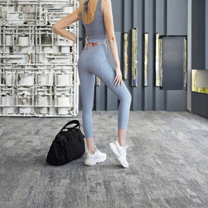 Thick Elastic Waist Yoga Pants with Pockets Tummy <b>Control</b> Quick Dry Workout Running Yoga <b>Leggings</b> for Women - Product Image 3