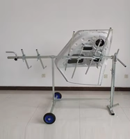 Support de peinture automobile rotatif robuste galvanisé avec rotation assistée par engrenages, construction métallique pour l'industrie automobile