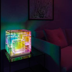 <span class=keywords><strong>Cubo</strong></span> <span class=keywords><strong>de</strong></span> luz Led decorativo, lámpara <span class=keywords><strong>de</strong></span> escritorio <span class=keywords><strong>de</strong></span> acrílico 3D, colorido, ambiente creativo, mesa, novedad - Product Image 2