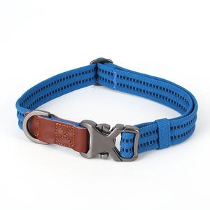 Collier de chien en nylon rubans à motif rayé pour moyennes et grandes races Golden Retriever bouledogue français Corgi Shiba Inu <span class=keywords><strong>Labrador</strong></span> - Product Image 3