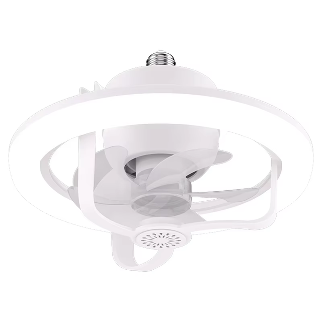 Latest Design Modern Indoor Bedroom Three-color Light Stepless Dimming Remote Control LED E27 Socket Ceiling Fan Light