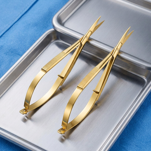 Ciseaux en acier inoxydable doré incurvés pour le soin des sourcils, outils de beauté pour droitiers, lame tranchante, outils de maquillage - Product Image 4