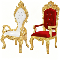 Fauteuil Royal de Luxe pour Mariage, Chaise Trône Souple pour 2 Personnes (Marié et Mariée) – Idéal pour Événements et Location