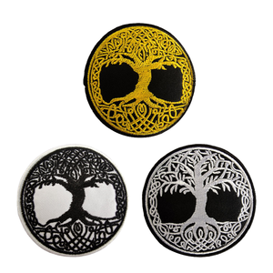 Tree of Life 3D Embroidery <b>Sew</b>-<b>On</b> <b>Patches</b> Big Tree with Hook and Loop Fabric Customized Ironing <b>Patch</b> - Product Image 4