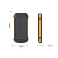Batterie Externe Solaire 10000mAh en Gros avec Charge Rapide Sans Fil 15W, Câbles Intégrés Type-C/Lightning/Micro USB, Batterie Li-Polymère et Lumière LED
