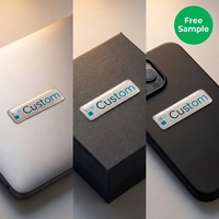 Adesivo con Logo in Resina Epossidica Trasparente Personalizzato |   Etichetta in Resina 3D Lucida a Cupola per Elettronica, Imballaggi e Cover per Telefoni, Campione Gratuito OEM