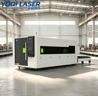 Máquina de Corte Láser de Fibra CNC YOQI X2 con Mesa Intercambiable para Acero Inoxidable, Aluminio y Chapa Metálica, Refrigeración por Agua, 6000W