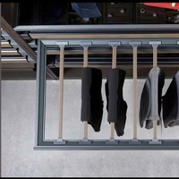 Dison 60 Fire Series Porte-pantalon coulissant simple rangée avec rail à double amortisseur, conception détachable, installation au plafond