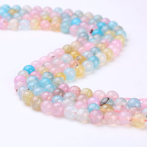 ลูกปัดอเมทรินและโทแพซสำหรับทำเครื่องประดับ เพชรเพริดอตและอะควาเมอรีนเจียระไนทรงรอนเดลและทริลเลียน ได้รับการรับรองจาก GIA - Product Image 4