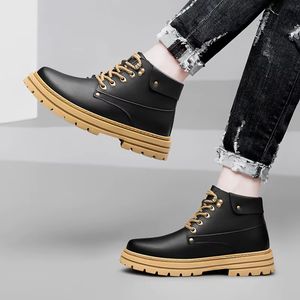 Men's Oxford Cow Leather <b>Height</b> <b>Increasing</b> Elevator Shoes with Rubber Outsole Pvc <b>Insoles</b> Mesh Lining High Top Plus Size 37-46 - Product Image 4