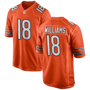 Maillots de football américain personnalisés 2026 Chicago – Tenues brodées pour jeunes avec logos – Vêtements de sport orange - Product Image 3