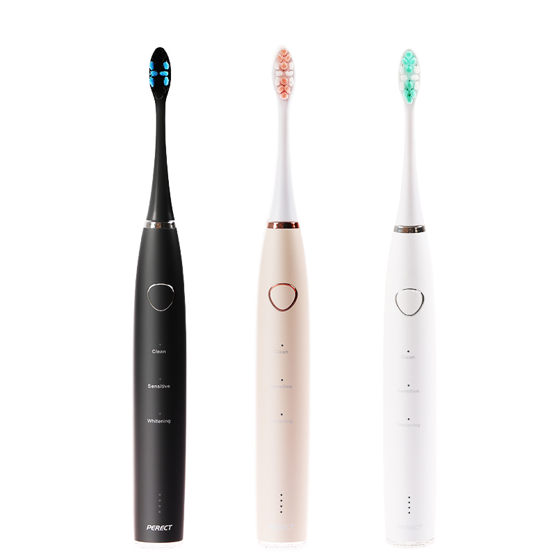 Идеальная оптовая продажа, электрическая зубная щетка для взрослых со сменной головкой для отбеливания зубов, беспроводное зарядное устройство USB, держатель