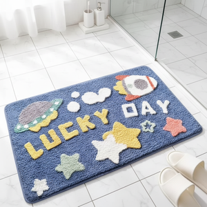 <span class=keywords><strong>Tapis</strong></span> de salle de bain absorbants antidérapants à motif floral élégant, imitation cachemire, vente directe usine - Product Image 4