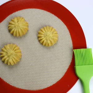 뜨거운 판매 내열성 실리콘 요리 매트 패드 식품 안전 라운드 실리콘 베이킹 매트 세트 피자 - Product Image 4