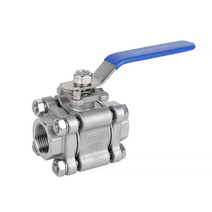 JTAIV Válvula de bola de acero inoxidable SUS316L de 3 piezas con base manual, de tres piezas, para temperatura normal, con asa de rosca hembra - Product Image 6