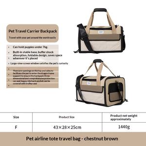<span class=keywords><strong>Sac</strong></span> de transport pour animaux de compagnie extra large avec base antichoc, <span class=keywords><strong>sac</strong></span> de voyage pliable avec fenêtres en maille et cadre intégré pour chiens et chats - Product Image 6