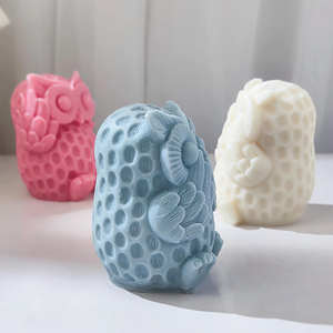 Molde de Silicona para Velas Aromáticas con Forma de Búho, Decoración para el Hogar, Molde de Silicona 3D para Velas de Yeso y Animales - Product Image 5