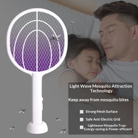 Raquette anti-moustiques électrique rechargeable, fournie directement par le fabricant, pour usage domestique estival, lumière violette, longue autonomie de la batterie, non toxique