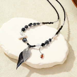 Nuovo Design, Vendita Diretta dalla Fabbrica, <span class=keywords><strong>Collana</strong></span> <span class=keywords><strong>con</strong></span> Ciondolo di Alta Qualità per Donne, Stile Bohémien Chic <span class=keywords><strong>con</strong></span> <span class=keywords><strong>Perle</strong></span> Naturali e Cristalli - Product Image 1