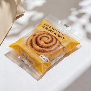 Clear Moisture Proof Gravure Printed Plastic Heat Sealed <b>Bakery</b> Food Packaging <b>Bags</b> for Bread Snacks and Desserts - Product Image 2