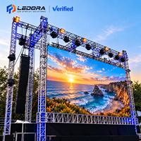 Panneau mural LED modulaire à verrouillage rapide 7680Hz, taux de rafraîchissement élevé, contraste 5000, P3.91, 500x500mm, pour location et affichage en salons professionnels internationaux