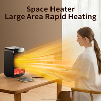 Chauffage de flamme à expansion rapide de cheminée de bureau Portable 1000W avec élément chauffant PTC Contrôle du thermostat Protection contre la surchauffe