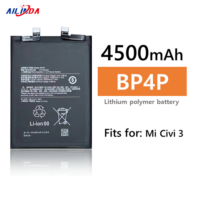 Ilinda Factory Wholesale High Quality 4500mAh BP4P Replacement Battery for Xiaomi Civi 3 Android Battery