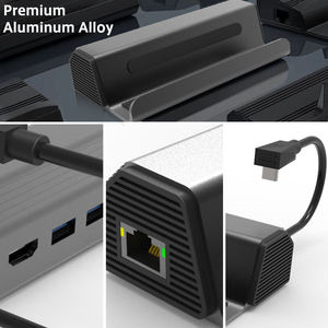 Kumo sàn hơi nước <span class=keywords><strong>Docking</strong></span> <span class=keywords><strong>Station</strong></span> với 4K60hz HDMI USB3.0 PD 100W Gigabit Ethernet 6 trong 1 loại C HUB - Product Image 3