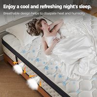 Matelas orthopédique double de luxe pour meubles de chambre à coucher King Size Matelas en mousse hybride compressée sous vide intelligent pour lit d'école
