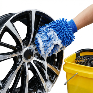 Gant de lavage auto en microfibre chenille double face, épais, pour nettoyage, cirage et detailing, couleurs bleu, vert, rouge, jaune, gris, à <span class=keywords><strong>prix</strong></span> avantageux - Product Image 5