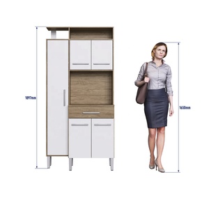 Armoire de cuisine moderne Decibel DB-AC5101 RITA 5 portes 1 tiroir en bois aggloméré/Blanc - Product Image 5
