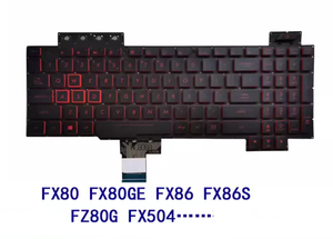 แป้นพิมพ์เทคลาโดสสำหรับเอซุส ทียูเอฟ เกมมิ่ง FX504 FX504GD FX504GE <span class=keywords><strong>FX504GM</strong></span> FX80 FX80GM ภาษาอังกฤษ US แบ็คไลท์ - Product Image 4