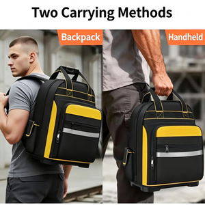 Cross-border popular double-shoulder <b>tool</b> backpack, Oxford cloth <b>tool</b> <b>bag</b>, thickened, wear-resistant, large capacity, - Product Image 3